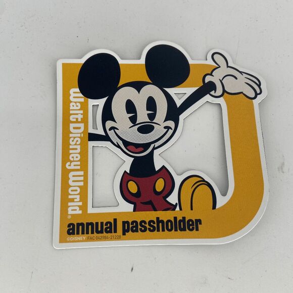 Disney Other - Disney World Annual Passholder Mickey Mouse Car Magnet NEW